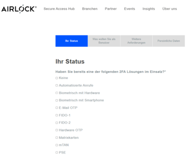 Ausschnitt Fragebogen