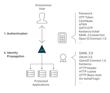 Decoupling authentication from identity propagation