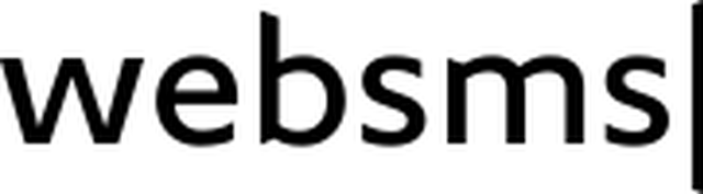 websms Logo (schwarze Schrift mit weißem Hintergrund)